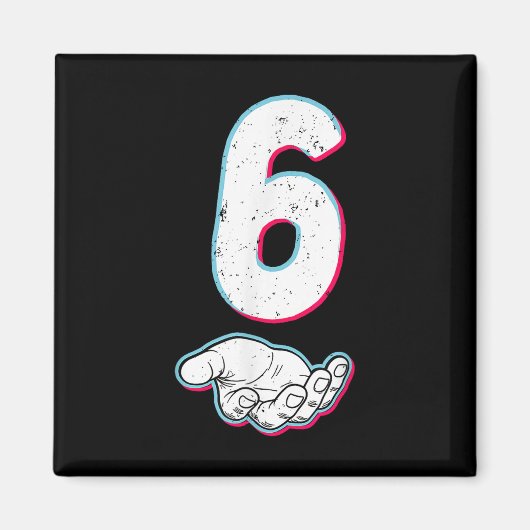 Number 67 Matching Six Seven 6 7 Meme 6 7 Hallowee Magneet (Voorkant)