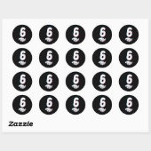 Number 67 Matching Six Seven 6 7 Meme 6 7 Hallowee Ronde Sticker (Vel)