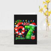 Number 67 Meme Retro Santa 6 7 Holiday Six Seven C Kaart (Gele Bloem)