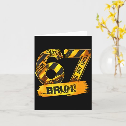 Number 67 Numbered Uniform Srts Jersey Team 67th B Kaart (Gele Bloem)