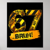 Number 67 Numbered Uniform Srts Jersey Team 67th B Poster (Voorkant)