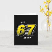 Number 67 Six And Seven P Art Comic Style Yellow M Kaart (Gele Bloem)