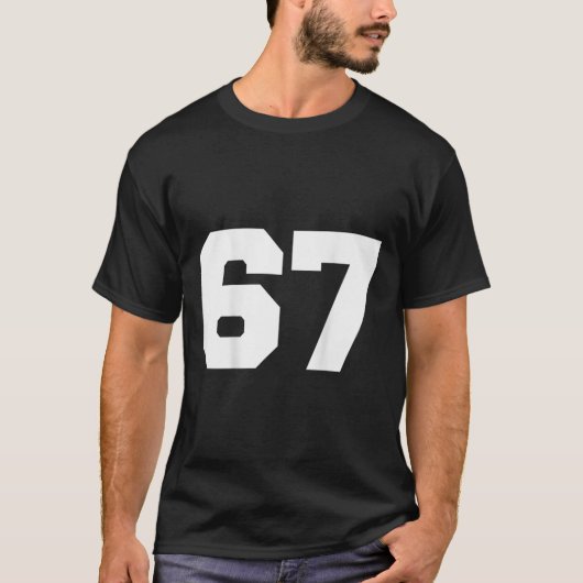 Number 67 Sports Jersey Player #67 Fan Ck Print Va T-shirt (Voorkant)