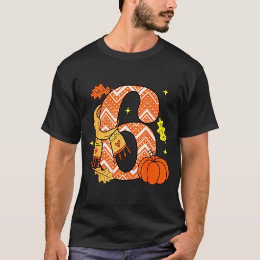 Number 6 67 Fall Autumn Pumpkin Meme Funny Six Sev T-shirt (Voorkant)
