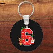 Number 6 67 Meme Couple Pajamas Christmas Matching Sleutelhanger (Voorkant)