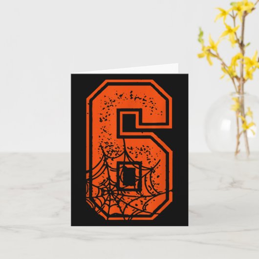 Number 6 67 Meme Halloween Pumpkin Costume Matchin Kaart (Gele Bloem)