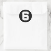 Number 6 6th Birthday Boy Kids Six Year Old Happy  Ronde Sticker (Tas)