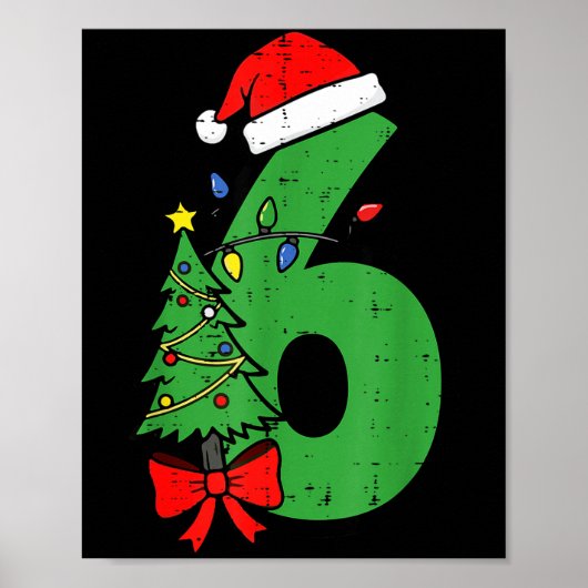 Number 6 Christmas 6 7 Matching 67 Meme Men Women  Poster (Voorkant)