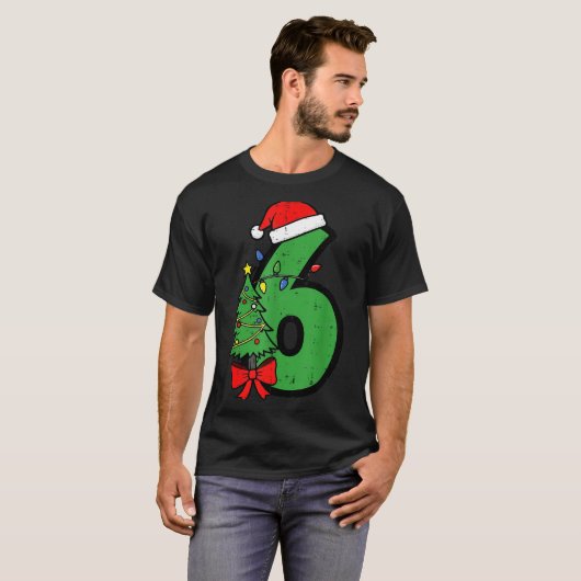 Number 6 Christmas 6 7 Matching 67 Meme Men Women  T-shirt (Voorkant volledig)