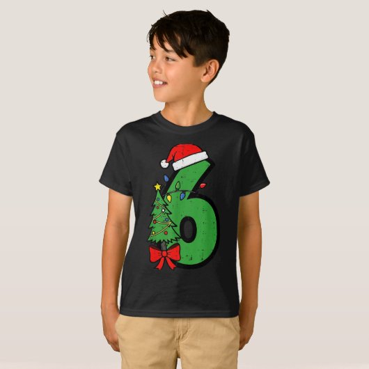 Number 6 Christmas 6 7 Matching 67 Meme Men Women  T-shirt (Voorkant volledig)