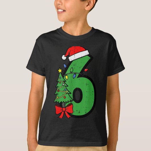 Number 6 Christmas 6 7 Matching 67 Meme Men Women  T-shirt (Voorkant)
