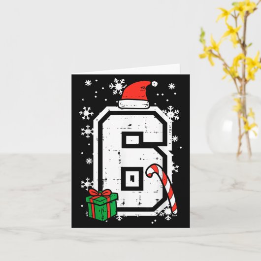 Number 6 Christmas 6 7 Xmas Matching 67 Meme Men W Kaart (Gele Bloem)