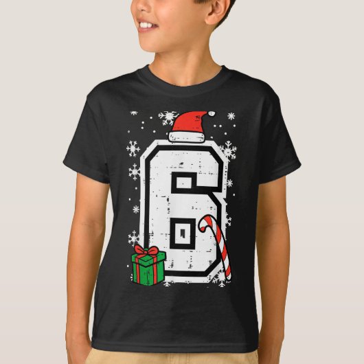 Number 6 Christmas 6 7 Xmas Matching 67 Meme Men W T-shirt (Voorkant)