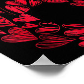 Number 6 - Cute Six Seven Hearts Matching 67 Valen Poster (Hoek)