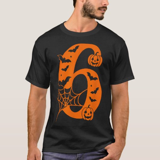 Number 6 Funny Meme Saying 6 7 Six Seven Halloween T-shirt (Voorkant)