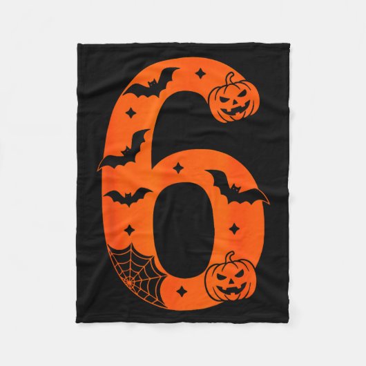 Number 6 Funny Six Seven Meme Halloween  Fleece Deken (Voorkant)