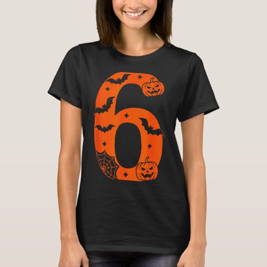 Number 6 Funny Six Seven Meme Halloween T-shirt (Voorkant)