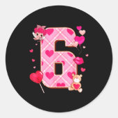 Number 6 Matching 67 Meme 6 7 Couple Matching Vale Ronde Sticker (Voorkant)