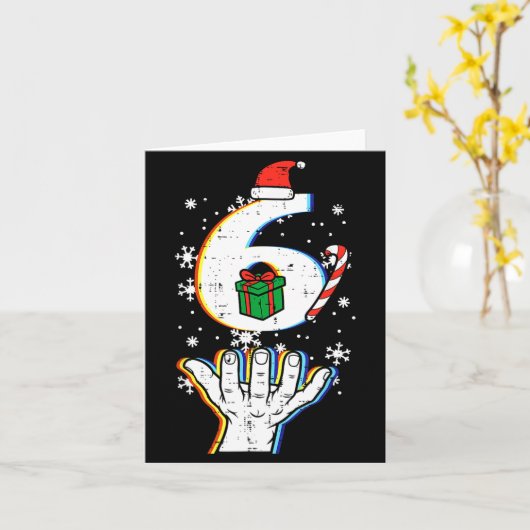 Number 6 Matching 67 Meme Christmas 6 7 Xmas Men W Kaart (Gele Bloem)