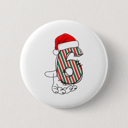 Number 6 Matching 67 Meme Christmas Costume Men Wo Ronde Button 5,7 Cm (Voorkant)