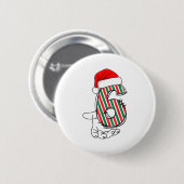 Number 6 Matching 67 Meme Christmas Costume Men Wo Ronde Button 5,7 Cm (Voorkant /achterkant)