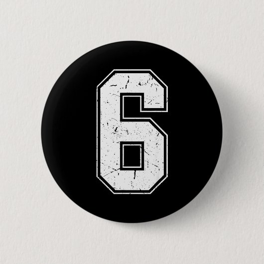 Number 6 Matching Costume 67 Meme Costume Distress Ronde Button 5,7 Cm (Voorkant)