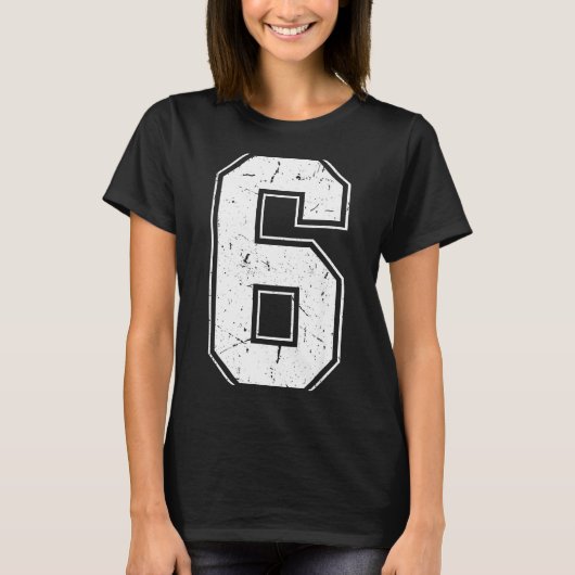 Number 6 Matching Costume 67 Meme Costume Distress T-shirt (Voorkant)