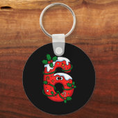 Number 6 Santa Costume Meme Christmas Matching Cou Sleutelhanger (Voorkant)