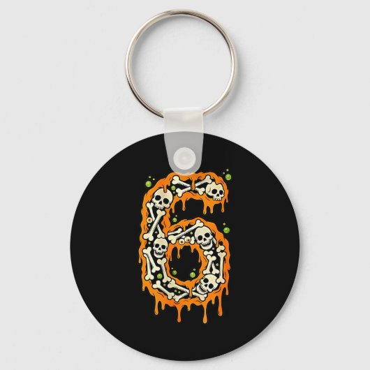 Number 6 Six Seven 6 7 Meme Funny Design Couples H Sleutelhanger (Voorkant)