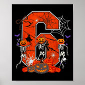 Number 6 Six Seven Meme 6 7 Halloween Dancing Skel Poster (Voorkant)