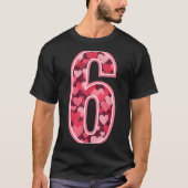 Number 6 Tee Six Seven 6 7 67 Valentines Matching  T-shirt (Voorkant)