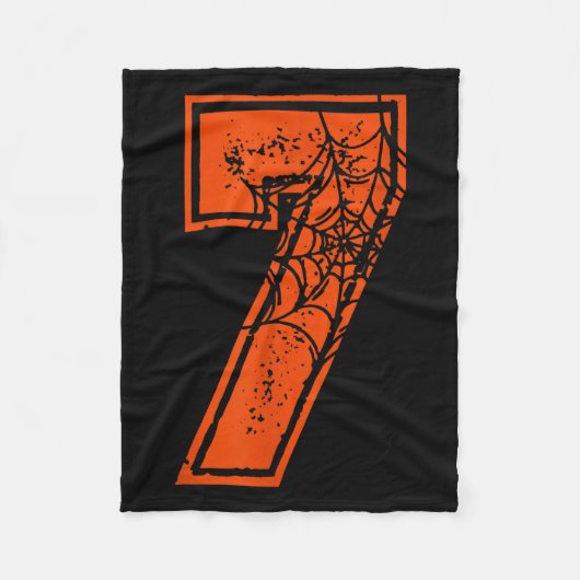 Number 7 67 Meme Halloween Pumpkin Costume Matchin Fleece Deken (Voorkant)