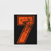 Number 7 67 Meme Halloween Pumpkin Costume Matchin Kaart (Voorkant)