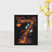 Number 7 67 Meme Halloween Pumpkin Costume Matchin Kaart (Gele Bloem)