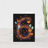 Number 7 67 Meme Halloween Pumpkin Costume Matchin Kaart (Voorkant)