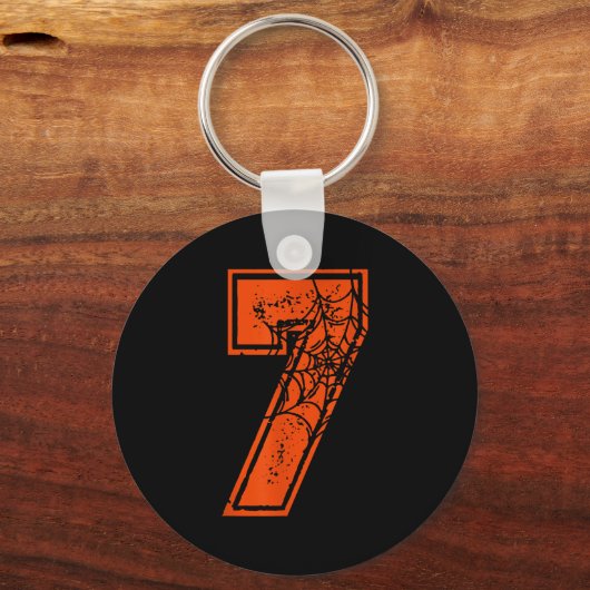 Number 7 67 Meme Halloween Pumpkin Costume Matchin Sleutelhanger (Voorkant)