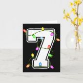 Number 7 7th Birthday Boy Christmas Happy Birthday Kaart (Gele Bloem)