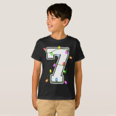 Number 7 7th Birthday Boy Christmas Happy Birthday T-shirt (Voorkant volledig)