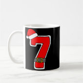 Number 7 7th Birthday Christmas Santa Hat Happy Bi Koffiemok (Links)