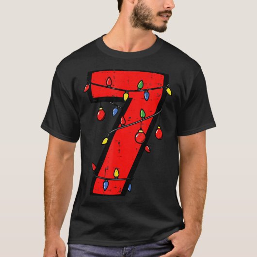 Number 7 Christmas 6 7 Matching 67 Meme Men Women  T-shirt (Voorkant)