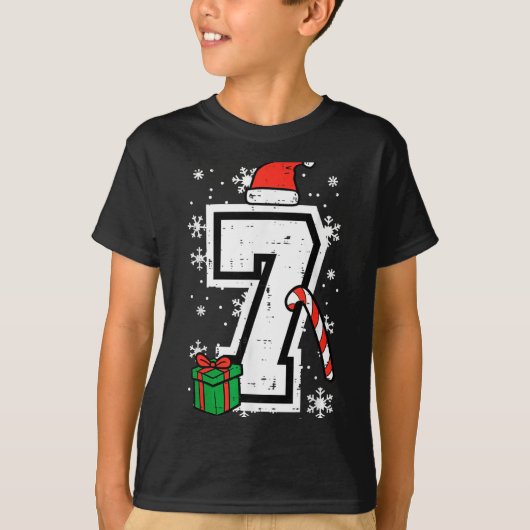Number 7 Christmas 6 7 Xmas Matching 67 Meme Men W T-shirt (Voorkant)