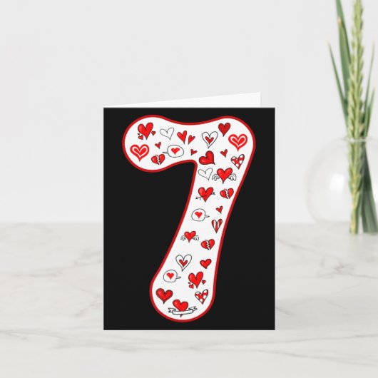 Number 7 Couple Costume Duo 67 Meme Six Seven Vale Kaart (Voorkant)