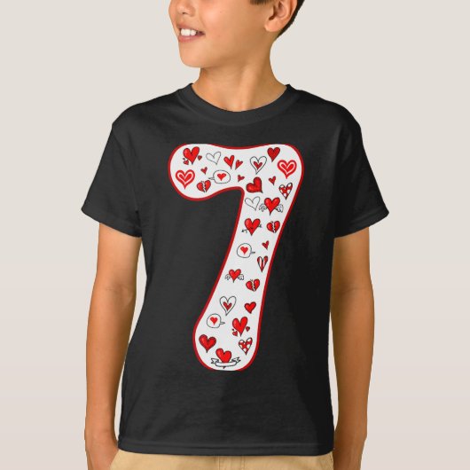 Number 7 Couple Costume Duo 67 Meme Six Seven Vale T-shirt (Voorkant)