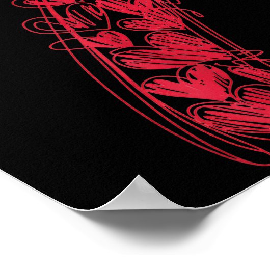 Number 7 - Cute 67 Matching Valentine  Poster (Hoek)