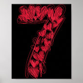 Number 7 - Cute 67 Matching Valentine  Poster (Voorkant)