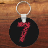 Number 7 - Cute 67 Matching Valentine Sleutelhanger (Voorkant)