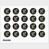 Number 7 Funny Meme Saying 6 7 Six Seven Christmas Ronde Sticker (Vel)