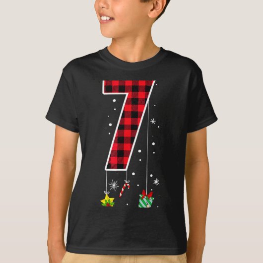 Number 7 Funny Meme Saying 6 7 Six Seven Christmas T-shirt (Voorkant)