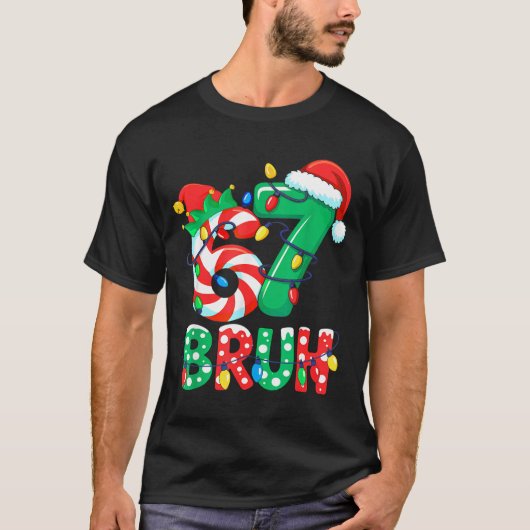 Number 7 Funny Meme Saying 6 7 Six Seven Christmas T-shirt (Voorkant)