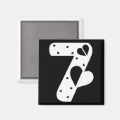 Number 7 Hearts Love 67 Couple Matching Christmas  Magneet (Voorkant / Achterkant)